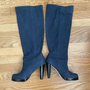 Cole Haan high navy boots - size 8